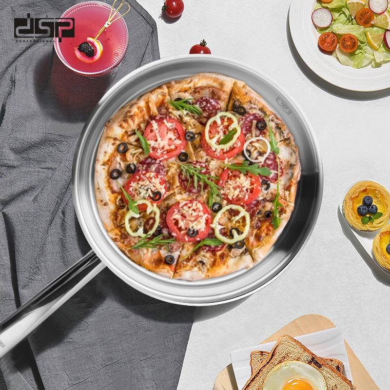 DSP Stainless steel pot set household three-piece kitchen frying soup pot combination cooking pot set