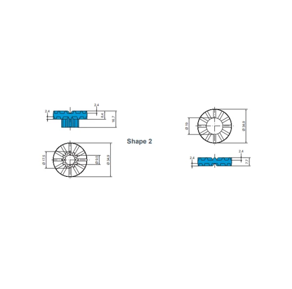 Hutchinson Elastomer rings and bushings Rings and bushings  Elastomer mount rubber