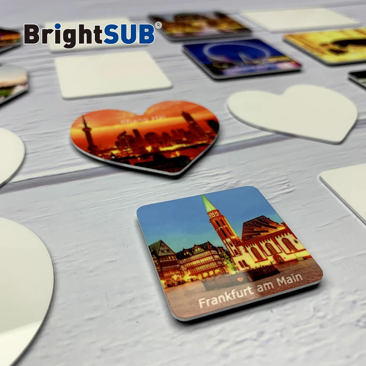 Блеск-белый сублимационный алюминий BrightSUB 1,0 мм с магнитной металлической печатью магнитные заготовки для холодильника для фотопечати