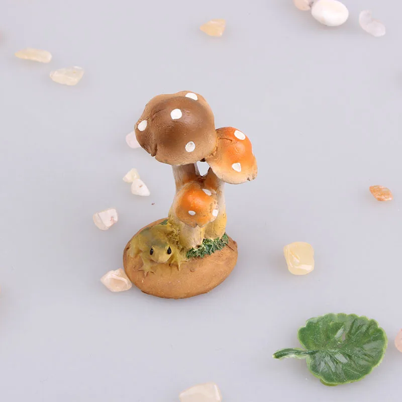 Wild Small Mushroom with Mental Sandbox Game Succulent Flower Pot Aquarium Decoration