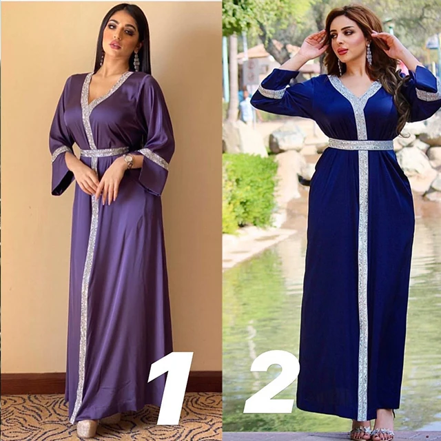 2022 Latest Embroidery Design dubai kaftan caftan Eid islamic clothing women girl muslim abaya