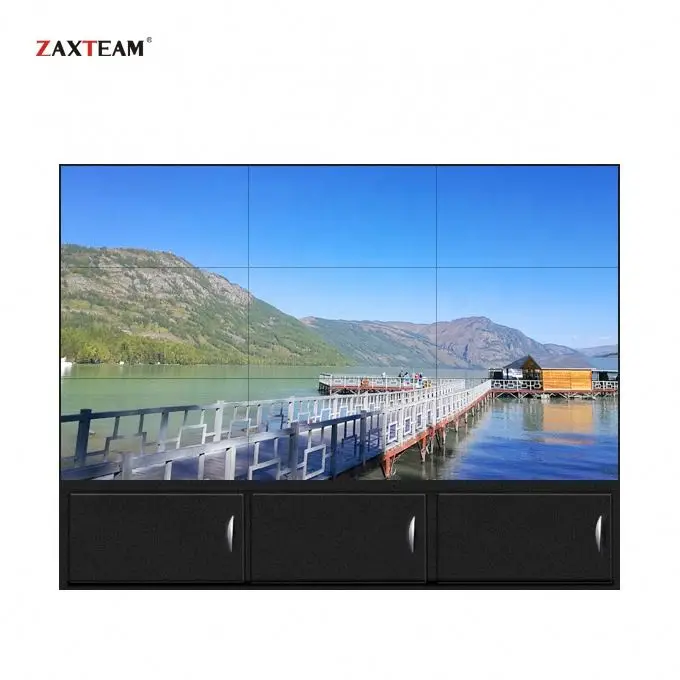 Ultra Narrow Bezel 46 inch LCD Video Wall LCD Splicing Screen Wall 3.5mm RS232 Control