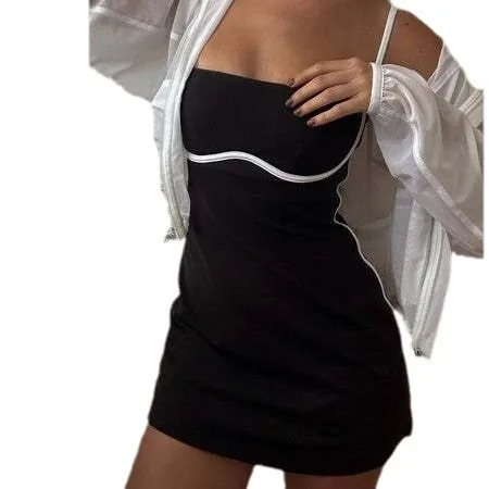 Wholesale Custom Private Logo Tennis Wear Black White Summer Tennis Golf Sports Skirt With Pocket Trendy Stretch Tennis Skirts