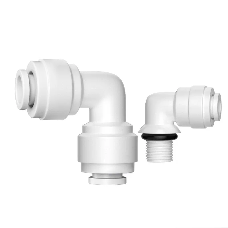 RO Tubing Elbow Connector 90 degree Water Line Fittings 1/4 Push to Connect Fittings for RO DI Water Filter System