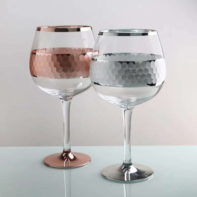 custom logo Lead Free Crystal Gin Tonic red wine Glass Gin Balloon Wine Glass Goblet Cocktail Gin Glasses