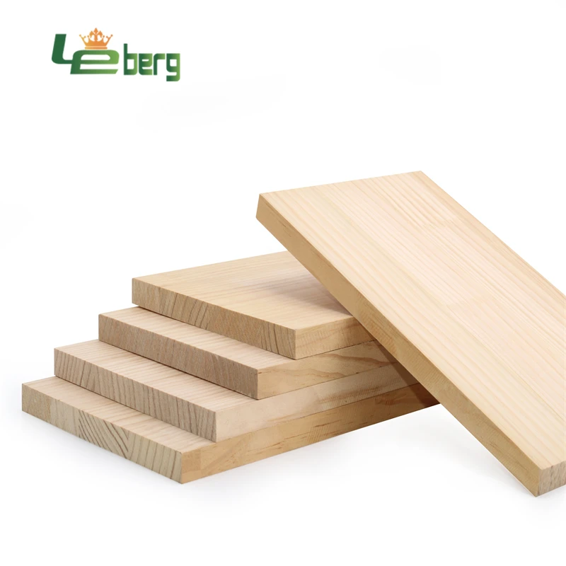 Construction Factory Direct Supply Solid Wood Panel 2440*1220*18mm Pine Rubber Rwood Finger Joint Board for Furniture