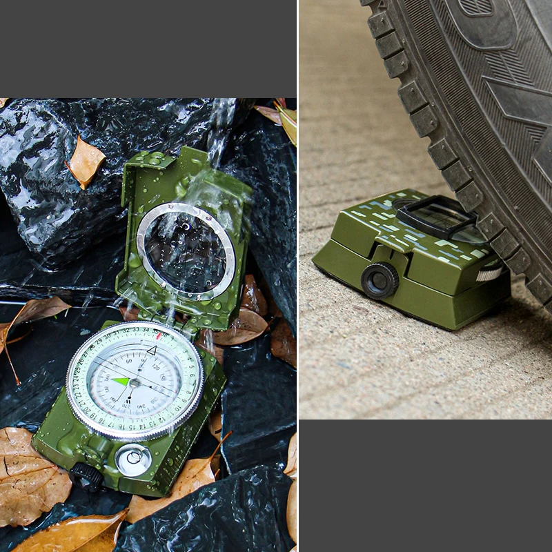 High Quality Multi Functional Luminous Compass Geological Compass High Precision Professional Tactical Camping North Needle
