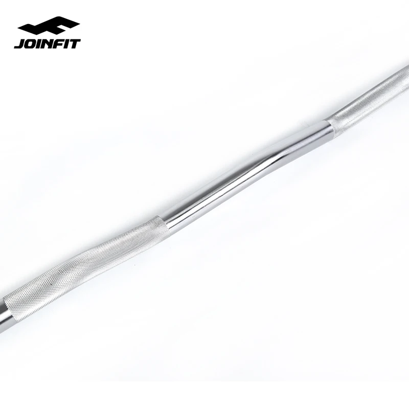 Joinfit Threaded Solid Chrome Barbell Bar, Steel EZ Curl Bar and Power Lifting