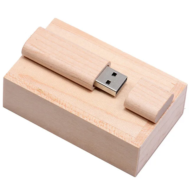 Factory Provide Free Sample Custom Logo Engraved Wooden Usb 64 Gb 2tb Flash Drive