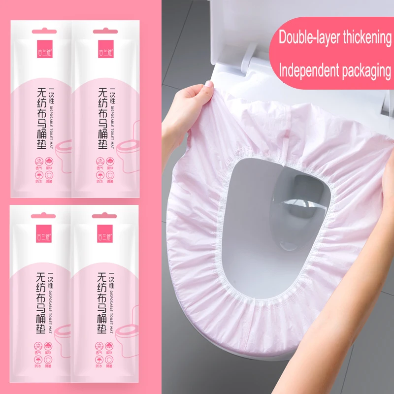 
One Time Use Disposable Elastic Non Woven Toilet Seat Covers for Kids Adults in Travel 