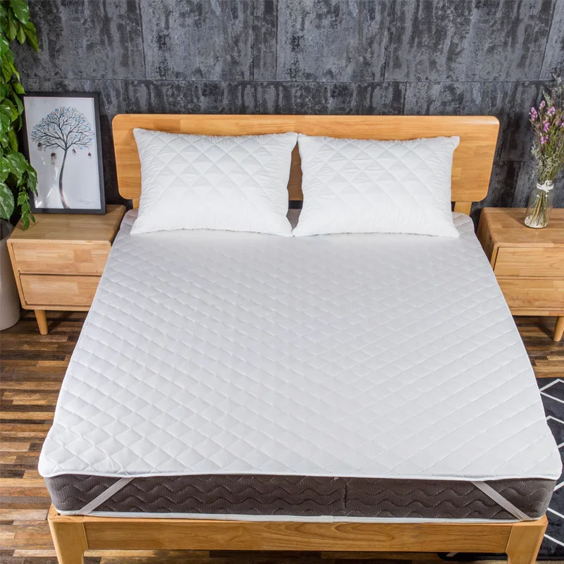 Full-Size Waterproof Ultrasonic Quilted Mattress Cover Protector OEM ODM Factory Price for Home Hospital Use Plain Style Bedroom