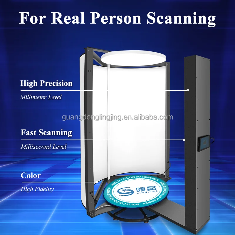 800W High-Precision Advanced Rotational Designed for Accurate Detailed Real Person Scanning 3D Portrait Scanner for Photo Studio