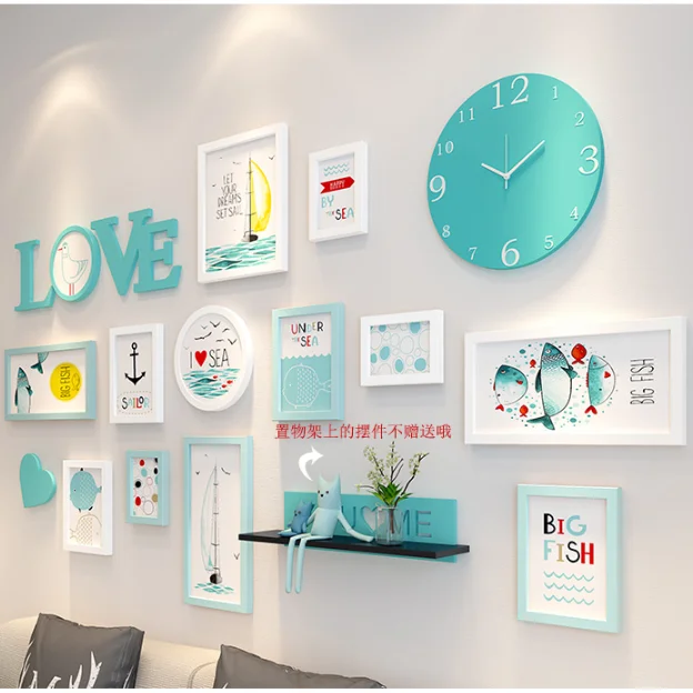 Креативная настенная рамка для фотографий подвесная настенная комбинация ins ветровая комната настенное украшение