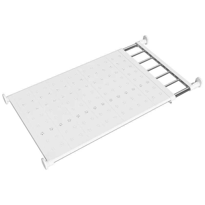 multipurpose stainless steel extendable layering  storage drying under the sink rack for kitchen