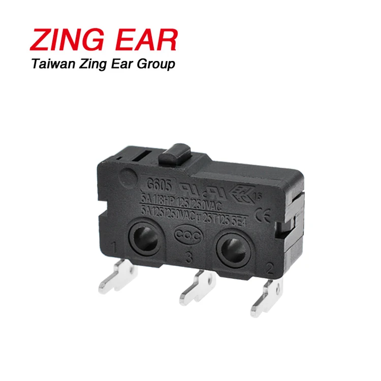 KW10 Momentary Limit Switch 5A T125 118HP Bent PCB Terminals Micro Switch