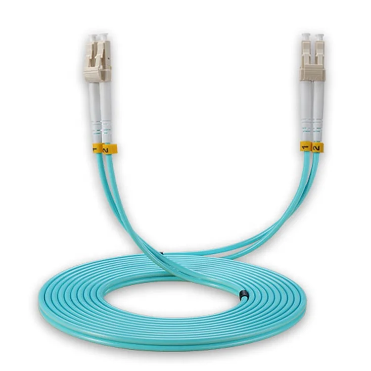 Customized Length Jumper LC/UPC-LC/UPC Duplex Connectors Multimode OM3 50/125 Fiber Optic Patch Cable