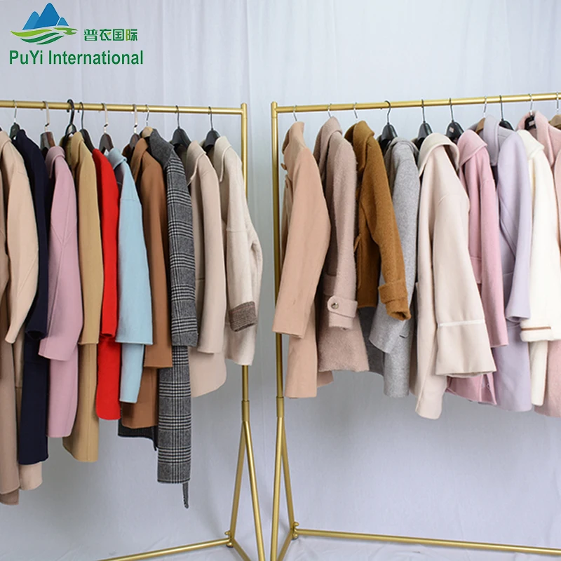 Старая одежда использованная тюки малазия женское длинное пальто камвольное