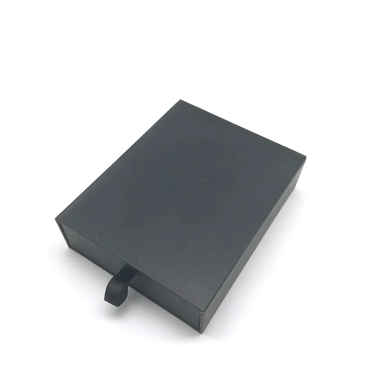 WY 1007 Hot sell black drawer box paper drawer box cardboard pull out box