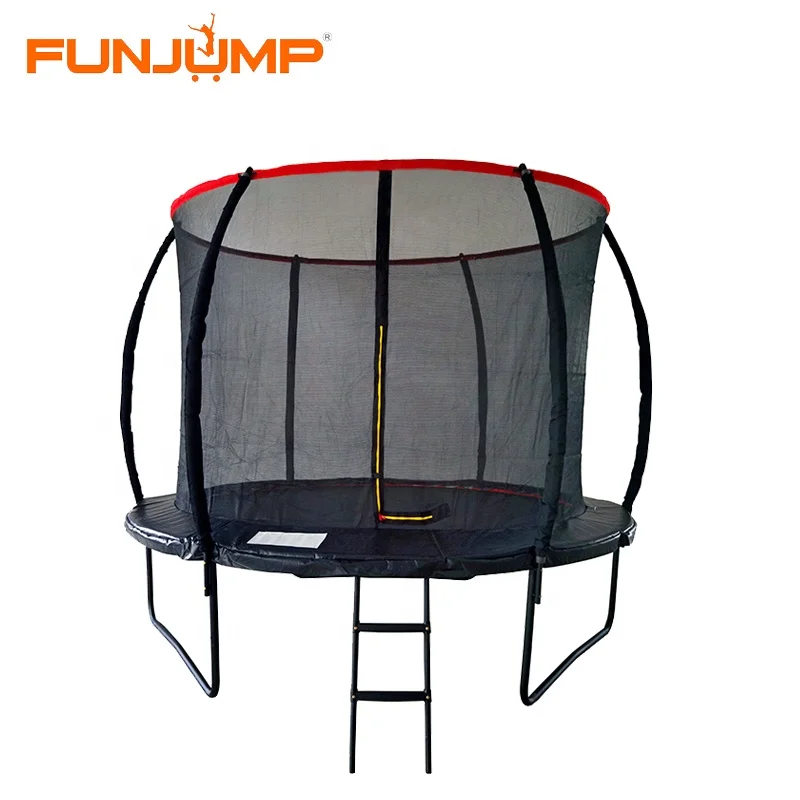 Funjump 8ft 10ft 12ft 14ft New Design Garden Round Trampoline Outdoor Safety Enclosure Jumping Adults Kids Trampolines