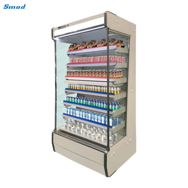 Вертикальная система занавесок для супермаркета с низким передним дистанционным управлением холодильник Visicooler