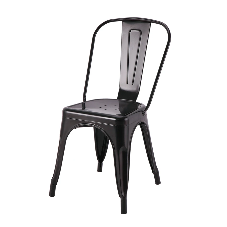 Wholesale Restaurant Industrial Metal Iron Steel Tolixs Chair in Copper/Gunmetal/colorful Industrial Style metal dining chair