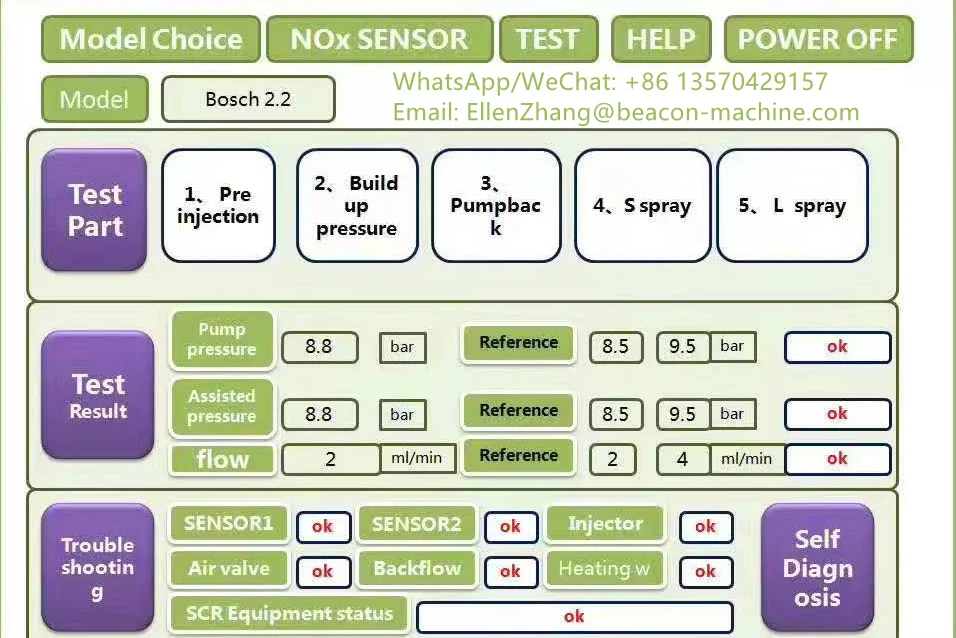 Auto Repair SCR Nox Sensor Diagnostic Tools Beacon Machine SCR802 Urea Nozzle Pump Tester