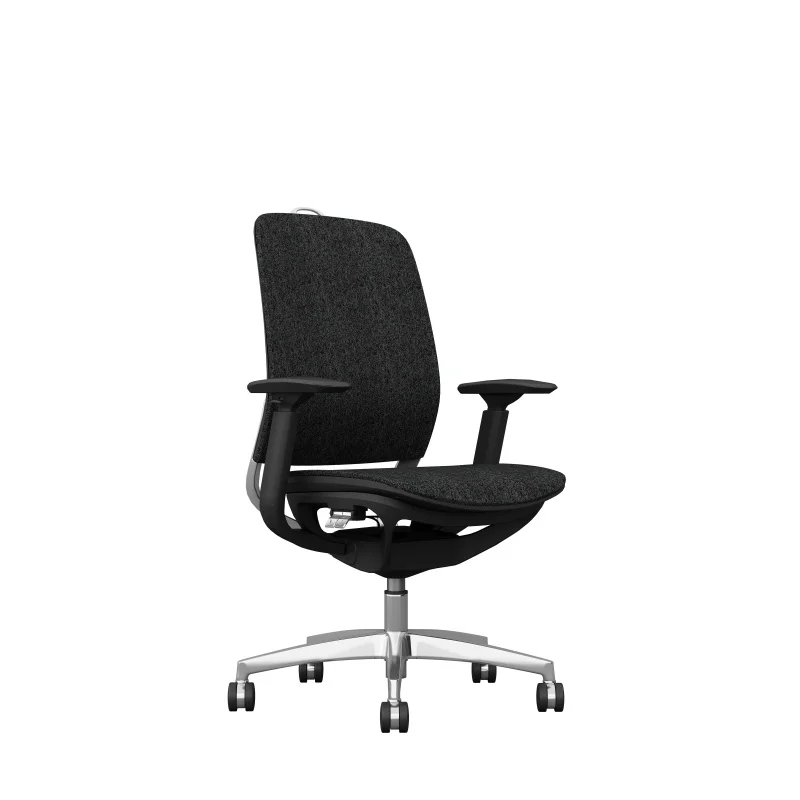 New Model JNS-HMS-WK Mid Back Lumbar Support Modern Ergonomic Office Chair Auto-weight Sensing Tilt Tension Staff Chair