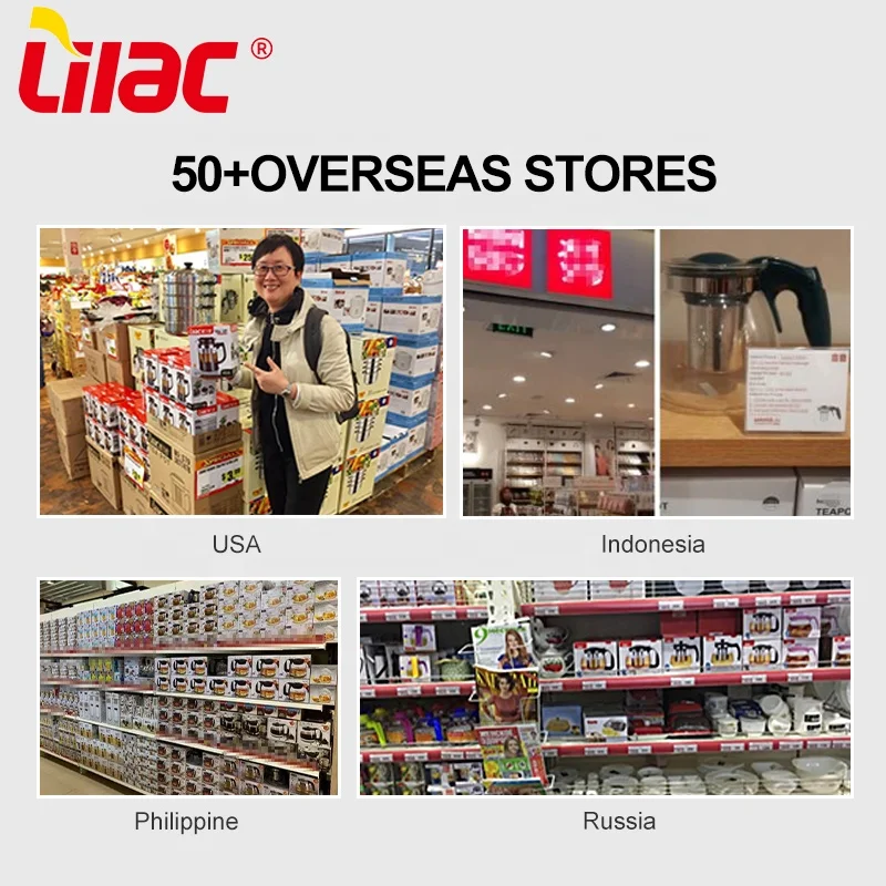 Lilac BSCI SGS LFGB 900ml 1100ml 1500ml glass tea pot heat transfer tea set kongfu glass teapot