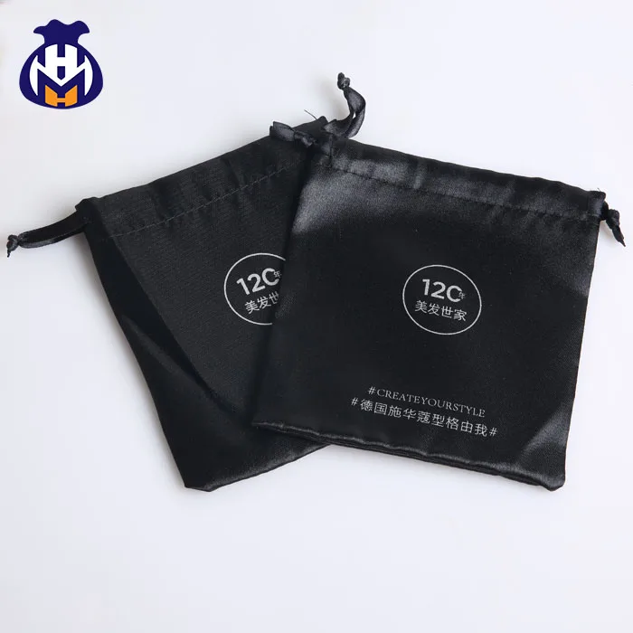 wholesale small custom large drawstring satin bag with logo printed gift satin drawstring bag