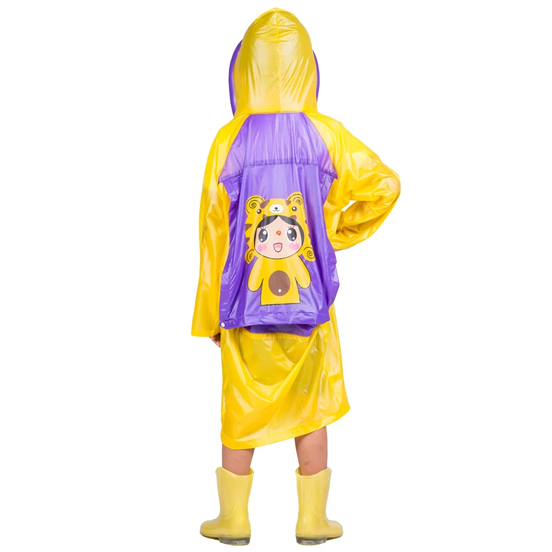 Best selling raincoat hoodie long style children rain coat for kids