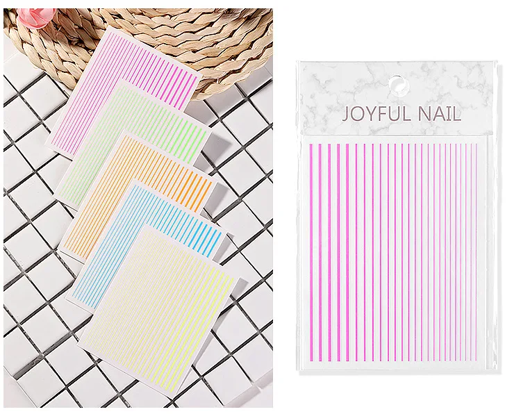 New Products Korean Sticker Brand Logo Nails Cartoon Nail Art Stickers Plastic Airbrush Nail Design 6 G 5 Kinds 50pcs Aceptable