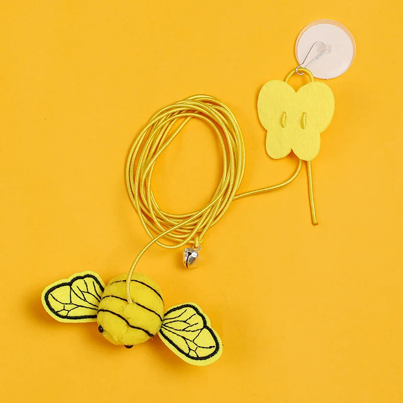 New cat stick toy hanging door pet cat felt toy Retractable catnip hanging cat toy