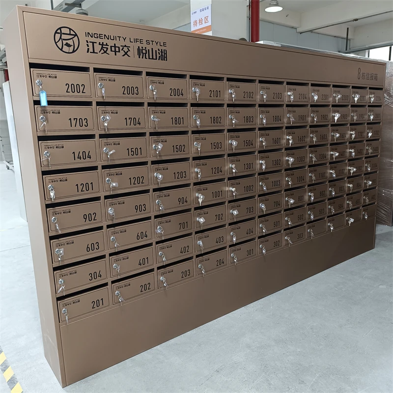 Custom Locking Outdoor Metal Package Mailbox Residential Cluster Apartment Boxes for Posting