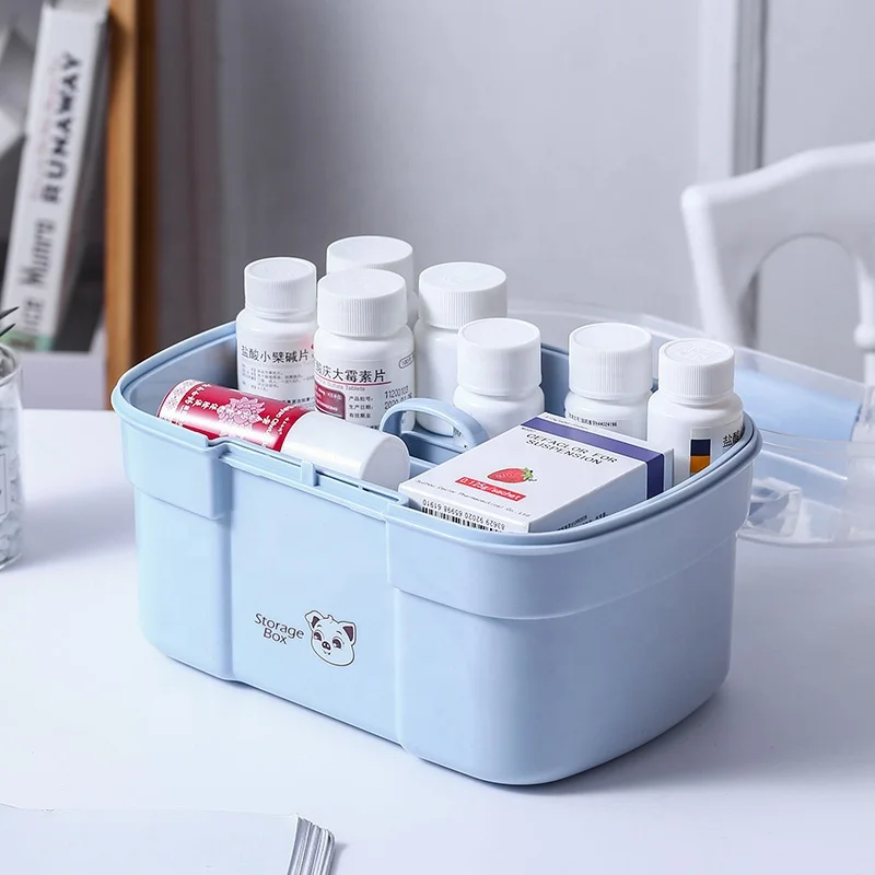Healthcare travel portable plastic medicine box plastic storage medical  container first aid kit cosmetic box