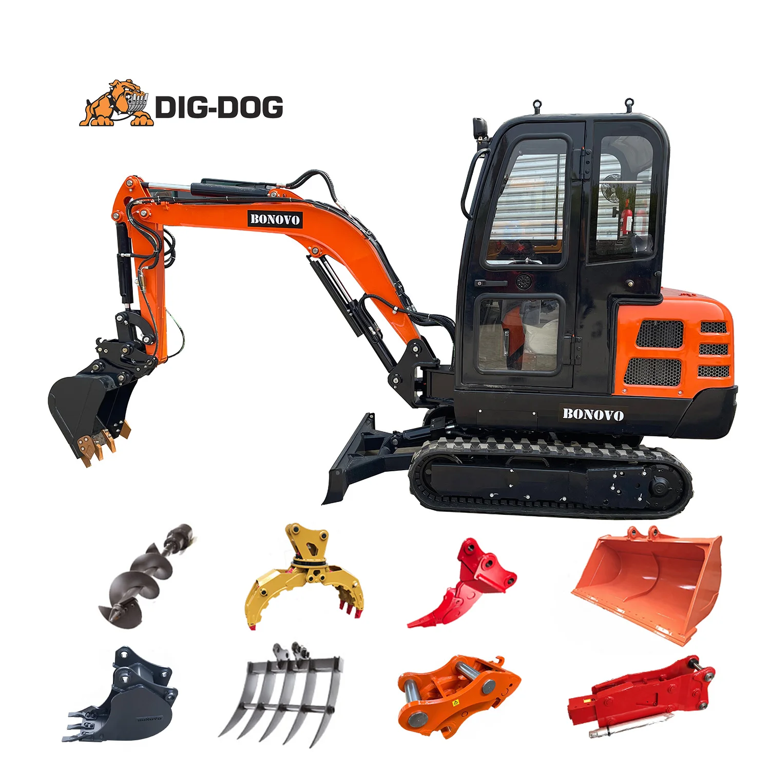 mini excavator manufacturers DG25 mini excavator with replaceable attachments joystick excavator