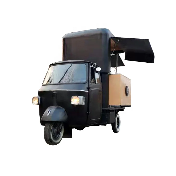 Electric 50 Mobile Tuk Tuk Food Cart Food Truck Piaggio Ape Espresso Trailer Coffee Kiosk Cart For Sale