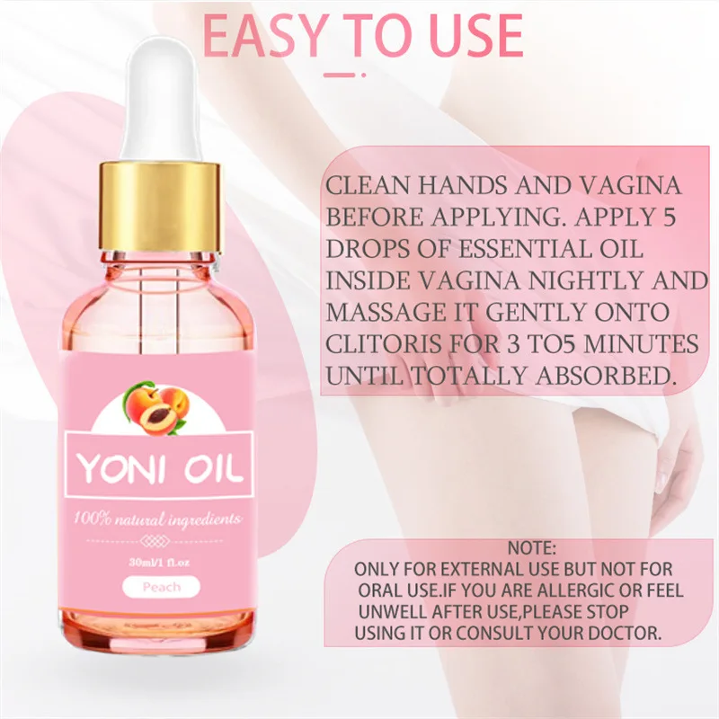 Organic Natural Private label Wholesale Price Yoni Oil Feminine Intimate Care Vagina Yoni Oil Peach Rose Yoni Essential oil