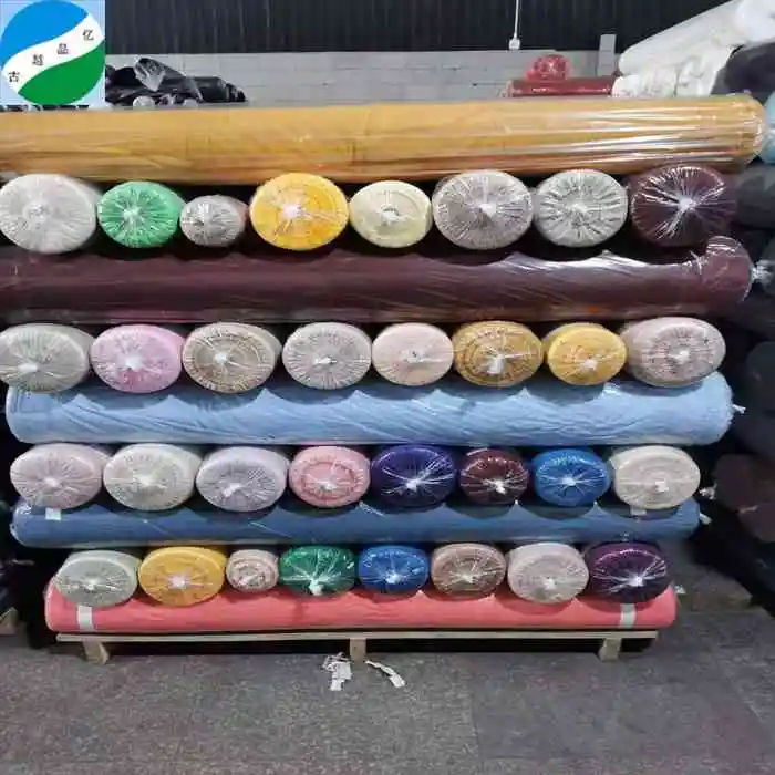 Warehouse  good quality polyester bubble chiffon dyed fabric in stock lot tecidos importados da china