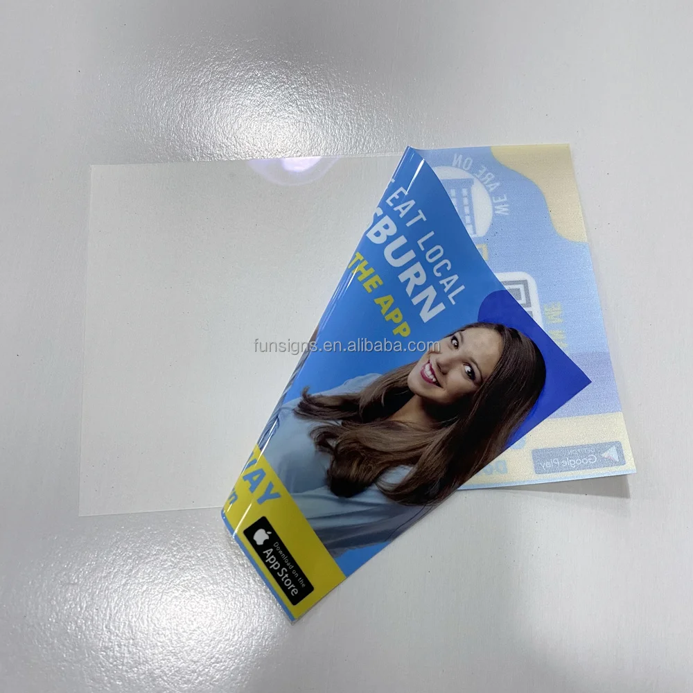 Высокое качество УФ-печать высечка индивидуальная стеклянная пленка Передняя клейкая оконная наклейка