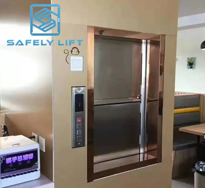 Indoor100kg Dumbwaiter Elevator Traction Goods Lift Food for Kitchen Restaurant Hotel With Price