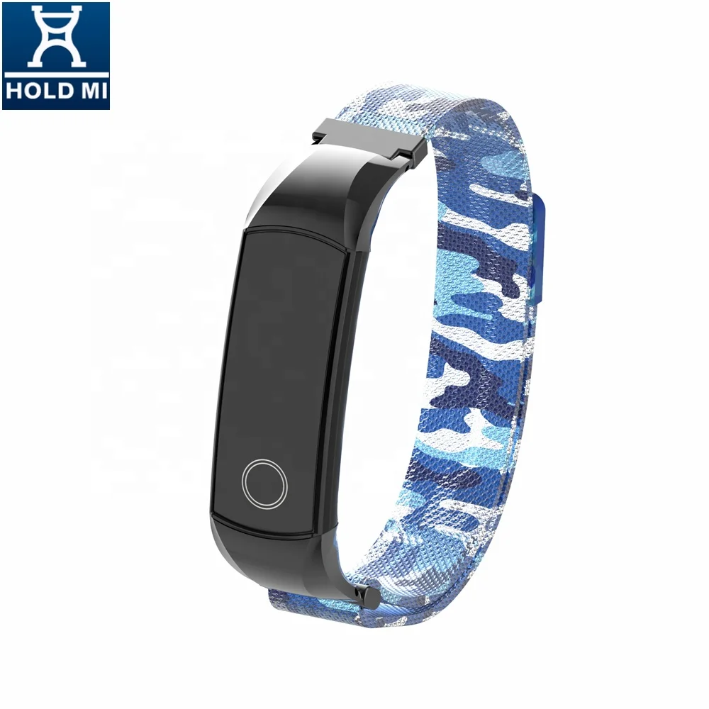 ODM HOLDMI 7084 series Blue Camouflage color magnetic milanese watch strap for HUAWEI band 4