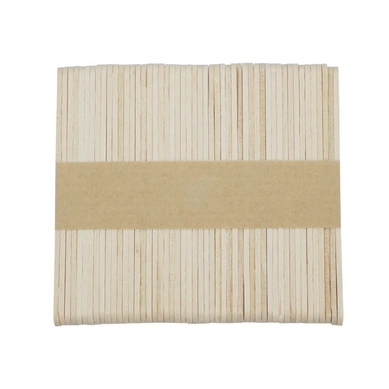 50/100pcs Ice Cream Popsicle Sticks Natural Wooden Sticks Ice Cream Spoon Hand Crafts Art Ice Cream Lolly Cake Tools