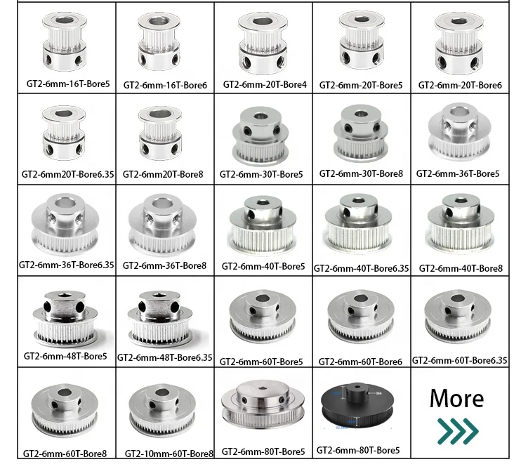 Ur Elk 3d Printer Accessories Aluminum Alloy Synchronous Wheel Timing Belt Pulley  GT2 30 Teeth