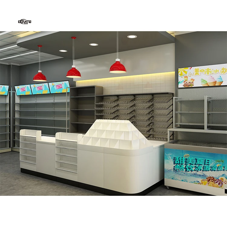 Modern widely used in convenience stores and supermarkets tobacco and liquor cabinet checkout desk system