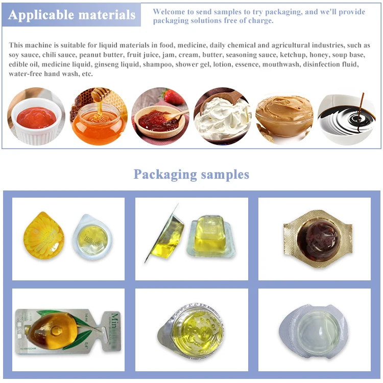 DPP 260 Small Alu PVC Automatic Honey Jam Peanut Butter Liquid Blister Packing Machine