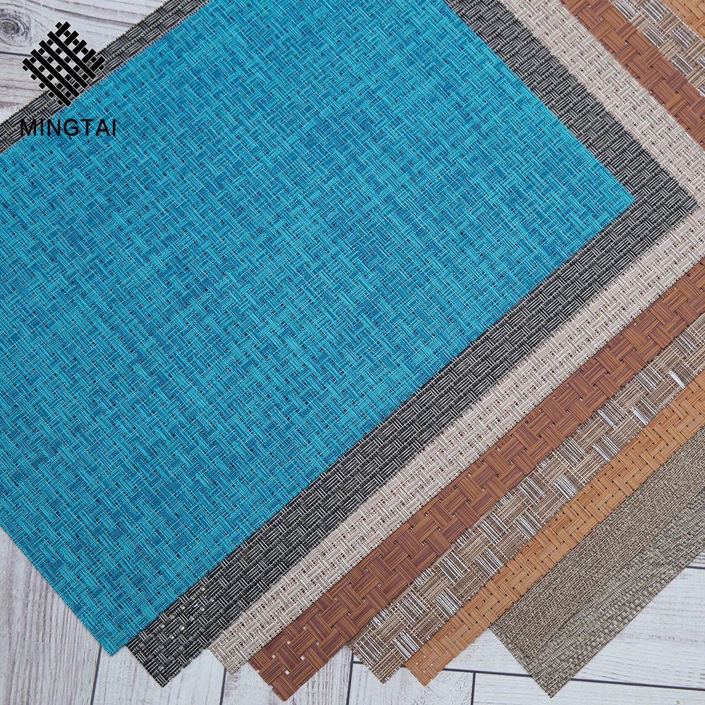 Kitchen place mat Eco-Friendly Woven  PVC Placemats  Braided  Placemats Customized Table Mat
