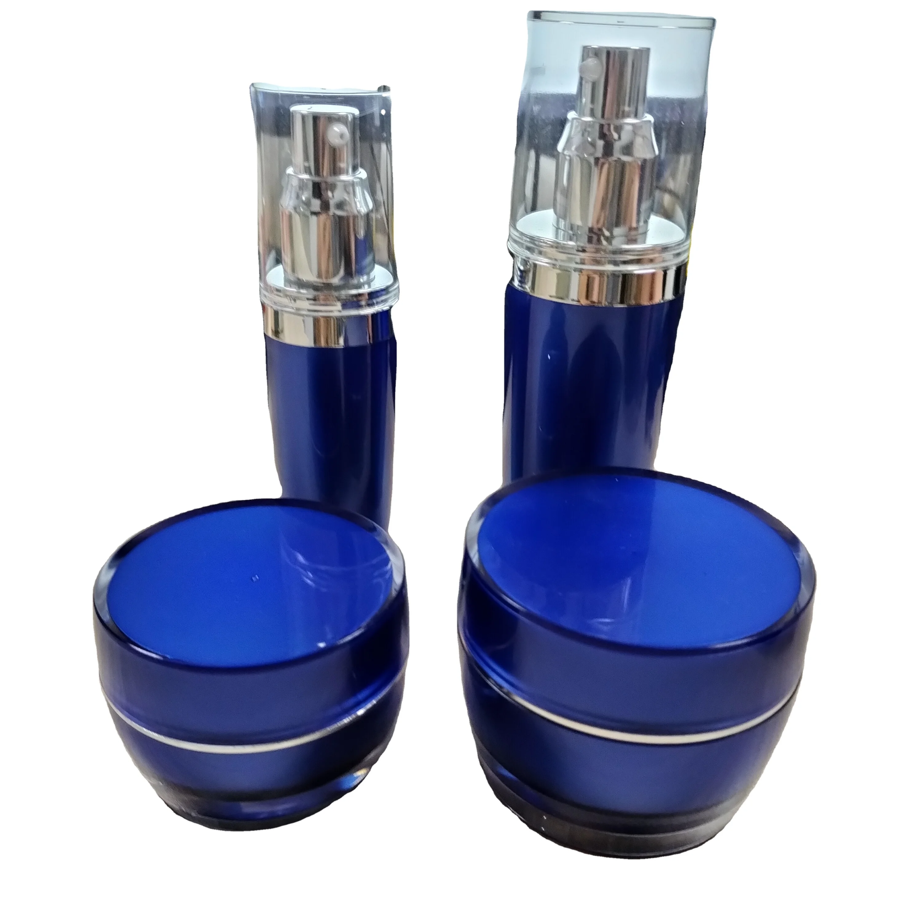 Personal care packaging80ML 120ML Plastic Round Shape Cosmetic Airless Pump Bottle White Airless Vacuum trigger sprayer 28/400