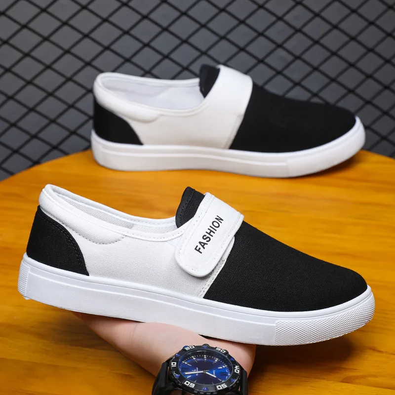 New Model Casual Shoes Walking Style Sneakers  Soft Low Top Canvas Mens Shoes
