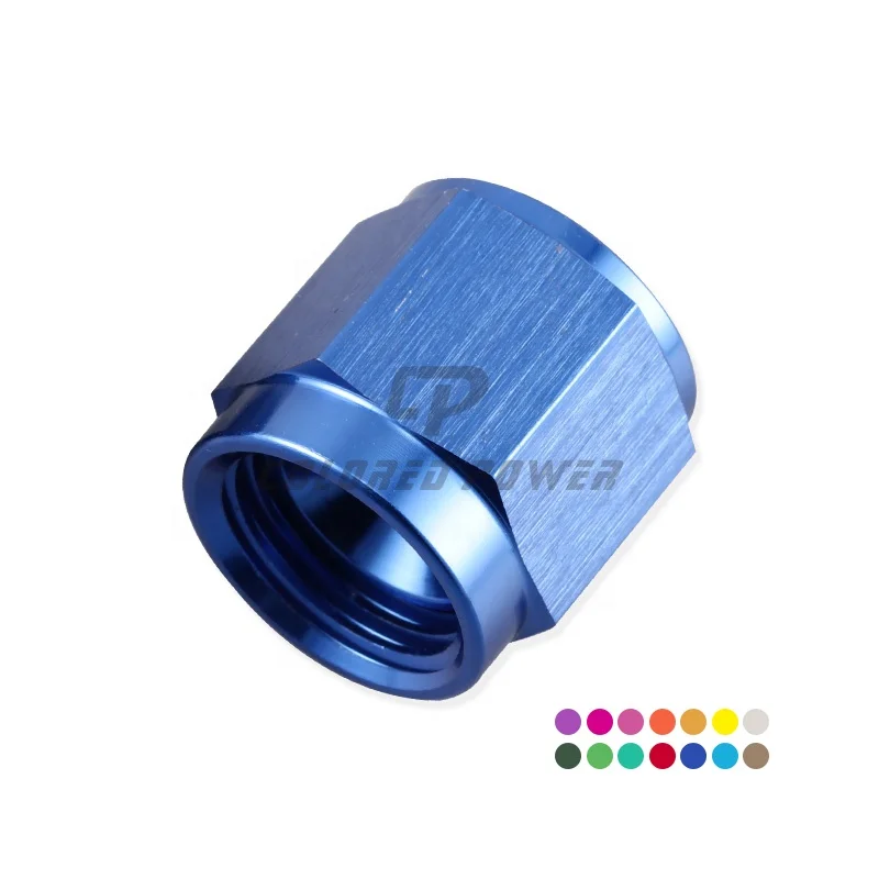 Auto Pats Anodized Aluminum Alloy Female 6AN -8 AN Dash 10 Flare Cap Block Off Fitting Adapter