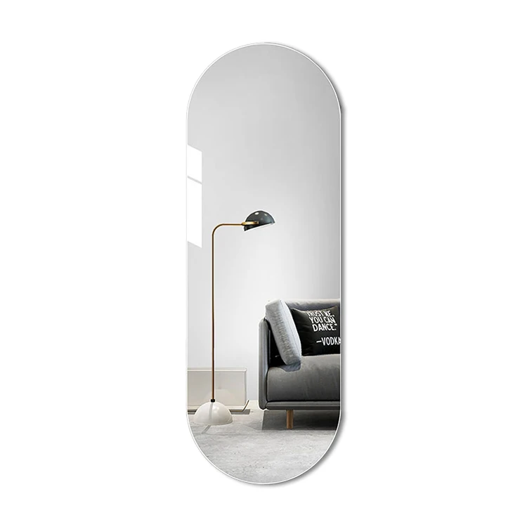 Frameless safety decorative wall mirror vinyl back film furniture mirror for bathroom
